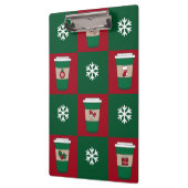 Kerstkoffie Sneeuwvlokken Vakantie Klembord (Links)