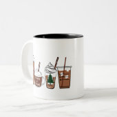 kerstkoffie tweekleurige koffiemok (Voorkant links)