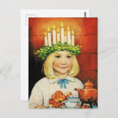 "Kerstkoffie" van Jenny Nystrom Briefkaart (Voorkant / Achterkant)