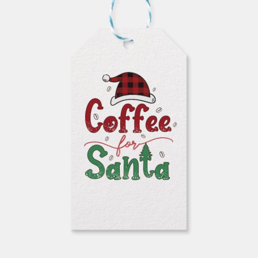 Kerstkoffie voor Kerstmis Cadeaulabel (Achterkant)