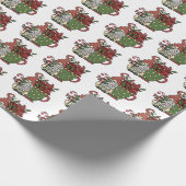 kerstkoffiegnomen cadeaupapier (Hoek)