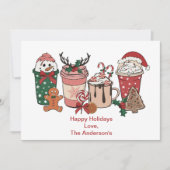 Kerstkoffiekoekjes Gepersonaliseerde Kerstkaart (Voorkant)