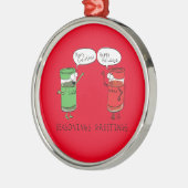 kerstkoken Funny Chef Spices Metalen Ornament (Links)