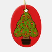 Kerstkokeshi Keramisch Ornament (Achterkant)