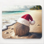 Kerstkokosnoot op het strand muismat (Voorkant)
