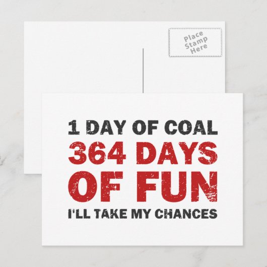 kerstkolen VS 364 Fun-dagen Feestdagenkaart (Voorkant / Achterkant)