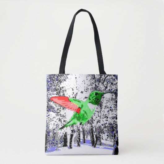 kerstkolibrie tote bag (Voorkant)