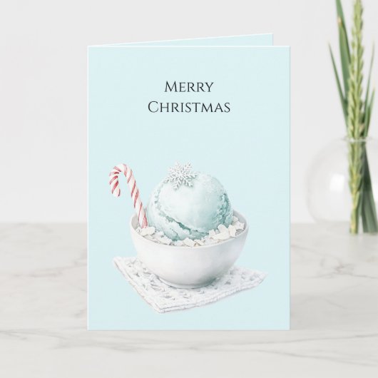 Kerstkom met Candy Cane Kaart (Voorkant)