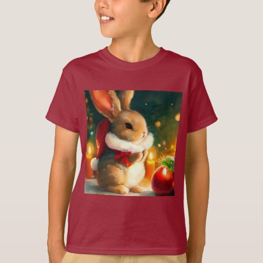 Kerstkonijn 1 t-shirt (Voorkant)