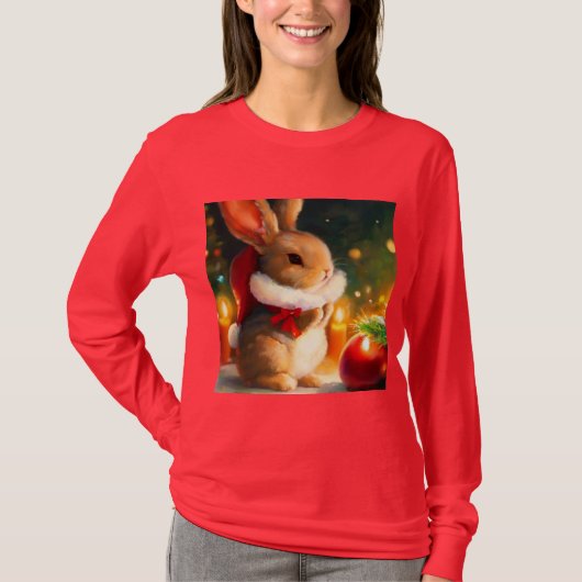Kerstkonijn 1 t-shirt (Voorkant)
