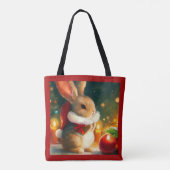 Kerstkonijn 1 tote bag (Achterkant)