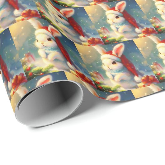 Kerstkonijn 2 cadeaupapier (Rol Hoek)