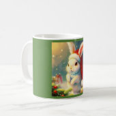 Kerstkonijn 2 koffiemok (Voorkant links)