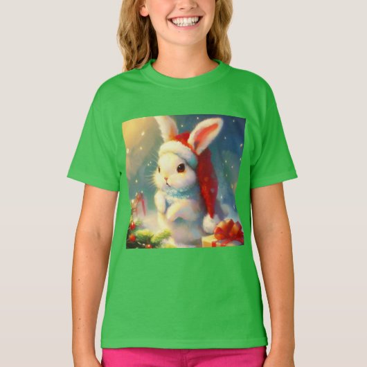 Kerstkonijn 2 t-shirt (Voorkant)