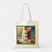 Kerstkonijn 2 tote bag (Achterkant)