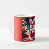 Kerstkonijn 3 koffiemok (Voorkant links)