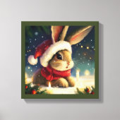 Kerstkonijn 4 canvas afdruk (Voorkant)
