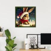 Kerstkonijn 4 poster (Thuiskantoor)