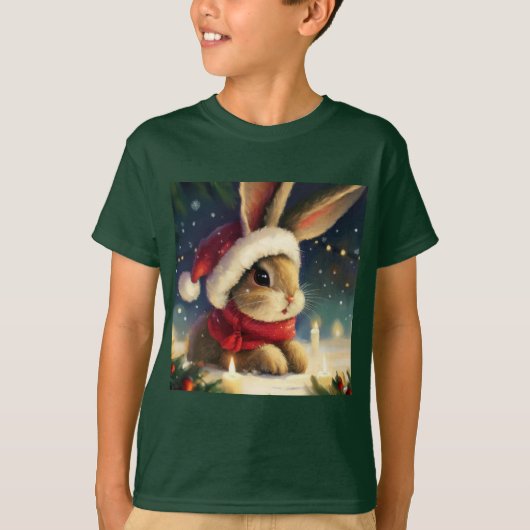 Kerstkonijn 4 t-shirt (Voorkant)