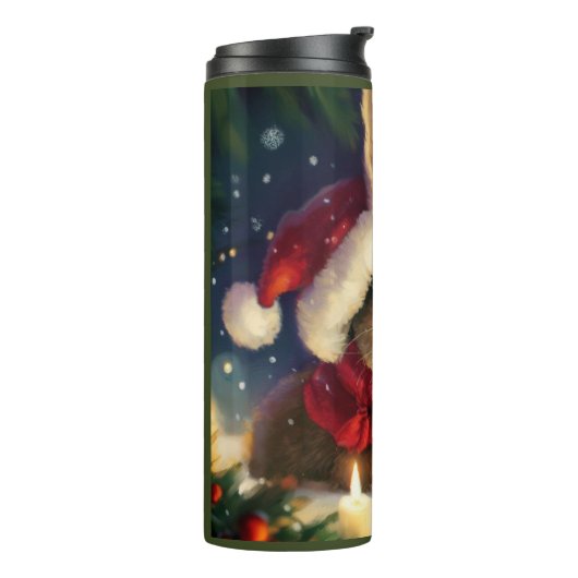 Kerstkonijn 4 thermosbeker (Gedraaid links)