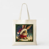 Kerstkonijn 4 tote bag (Achterkant)