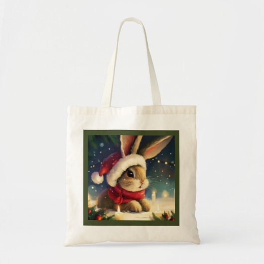 Kerstkonijn 4 tote bag (Voorkant)