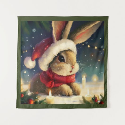 Kerstkonijn 4 wandkleed (Voorkant)