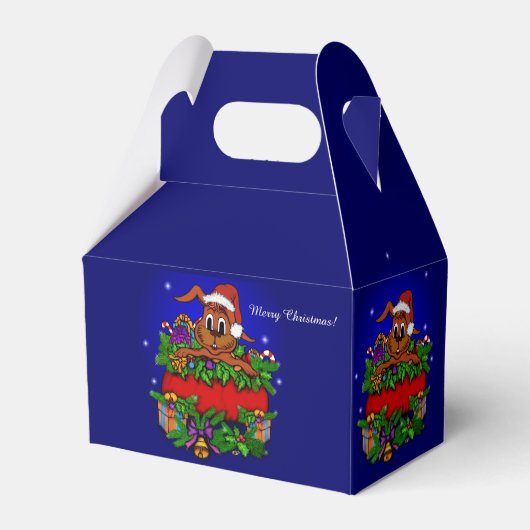 kerstkonijn bedankdoosjes (Voorkant Zijde)