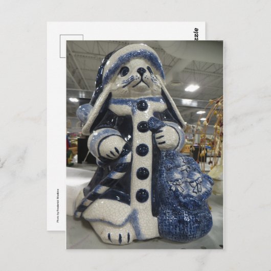 kerstkonijn briefkaart (Voorkant / Achterkant)