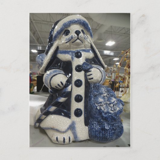 kerstkonijn briefkaart (Voorkant)