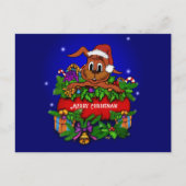 kerstkonijn briefkaart (Voorkant)