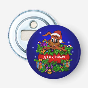kerstkonijn button flesopener