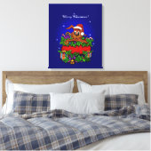 Kerstkonijn Canvas Afdruk (Insitu (Slaapkamer))