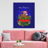 Kerstkonijn Canvas Afdruk (Insitu (Woonkamer))