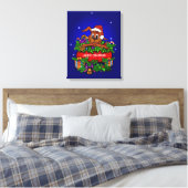 kerstkonijn canvas afdruk (Insitu (Slaapkamer))
