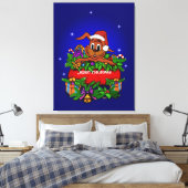 Kerstkonijn Canvas Afdruk (Insitu (Slaapkamer))