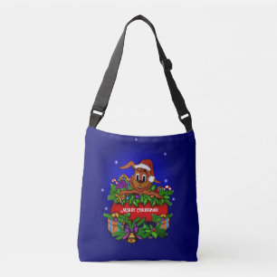 kerstkonijn crossbody tas