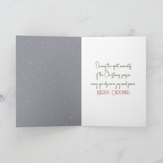 Kerstkonijn en kardinalen in sneeuwvlokken kaart (Binnen)