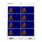 kerstkonijn etiket (Full Sheet)