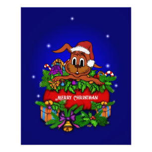 kerstkonijn foto afdruk