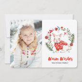 kerstkonijn | Fotouitnodigingen Kaart (Voorkant)