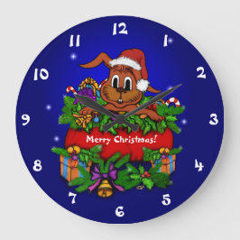 kerstkonijn grote klok