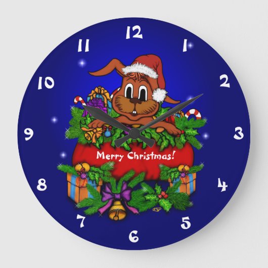 kerstkonijn grote klok (Voorkant)