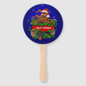 kerstkonijn handwaaier (Voorkant)