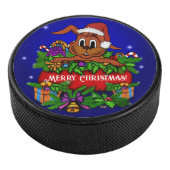 kerstkonijn hockey puck (3/4)
