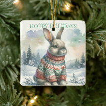 Kerstkonijn Hoppy Holidays Fotocollage