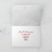 kerstkonijn in de boom tijdens de winterschommelin kaart (Binnen)