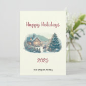 Kerstkonijn in het Lake District Feestdagenkaart (Staand voorkant)