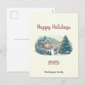 Kerstkonijn in het Lake District Feestdagenkaart (Voorkant / Achterkant)