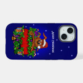 kerstkonijn iPhone 15 case (Achterkant horizontaal)